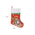 Christmas stocking with snowman and bear pattern plus 35cm by 26cm size indicators - Cartoon Plush 03-Red Snowman Bear