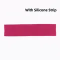 Rose red quick-dry seamless sports headband featuring internal non-slip silicone strips - With Non-slip Silicone Strip / Rose Red