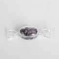 Bonbonglas gefüllt mit violetten Amethyst-Kristallen für die Schreibtischdekoration - Amethyst - 1 Stück