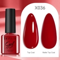LILY'CUTE X036 dark red UV LED nail gel polish in 7ml bottle with matte and glossy finish - Dark Red (36)