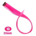 Vibrant pink 22-inch synthetic hair extension clip-in with black BB clip attachment - Pink (13)
