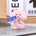 Cute pink pig resin figurine with humorous message board for office desk decoration - 1188-35 Pig Doll