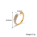 18K gold plated moon pendant jewelry set with pearls and diamonds, 23.8mm height - Artificial Pearl Open Ring (FT-XL307) / Artificial Pearl Ring