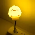 Cute cartoon chicken USB LED night light with flexible neck emitting warm yellow glow - Remote Control - Duck
