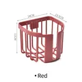 Wall-mounted brick red corner storage rack for bathroom and kitchen tissues - Red