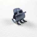 Close-up of a 3.5cm dark grey matte claw clip on a textured beige background - 3.5cm / Matte Grey