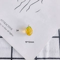 Detail view of yellow pineapple glass pendant charms for DIY jewelry 19x12mm - Yellow Pineapple