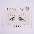Party Joy Face Crystal set with pearls and rhinestones for festive makeup looks - HF-70