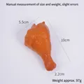 Lifelike PVC fried chicken leg model toy with crispy texture, size 10x5.5x2.2cm - Braised Chicken Leg - No Hook