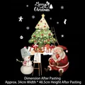 Stickers de toilette Père Noël et bonhomme de neige amovibles, taille 34x48,5 cm - Moyen