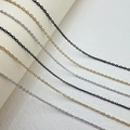 Polished stainless steel O-shaped jewelry chains in gold, silver, and black finishes - Steel O-Chain / 45cm+5cm