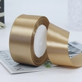 Roll of premium golden satin ribbon 4cm wide for luxury gift and floral packaging - 4cm x 22m / 67# Light Champagne