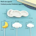 Stampo in silicone a forma di luna e nuvola per decorazione creativa di torte e dolci - Nuvola Luna in pizzo