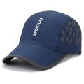 Gorra deportiva azul oscuro de secado rápido con malla y texto blanco SPORTCAP - Ajustable / Azul marino