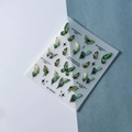 Pegatinas 5D para uñas con mariposas en relieve verde esmeralda y estrellas 5D FEB-440 - Mariposa en relieve verde esmeralda (FEB-440)