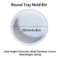 8 inch round silicone mold for resin tables with 203mm diameter and 52mm height dimensions - Round Table Mold 8in