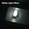 Mini capsule USB LED night light with white light effect for portable indoor use - White