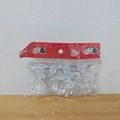 Detailansicht klarer Acryl-Engel-Anhänger in Verpackung für Weihnachtsbaum-Deko - Transparenter Engel mit silbernen Flügeln Anhänger (4er Set)