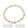 Detaillierte Größentabelle für zweifarbige Gold-Silber-Perlenketten mit Längen und Gewichten - Rundperle 6mm Stil (DN240804-6mm)