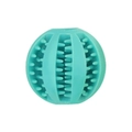 Teal green high elasticity rubber pet puzzle ball with molar cleaning teeth spikes - Small 5cm Blue Ball