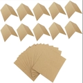 Brown kraft paper tent cards set including folded and flat cards for table place holders - Kraft Paper Folded Card Style (JM01784)