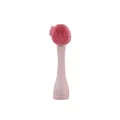 Single head silicone facial cleansing brush in pink and white for gentle face massage - Single-headed / Pink & White