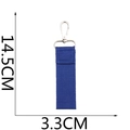 Blue nylon woven keychain ribbon with silver metal lobster clasp, size 14.5x3.3cm - Small / Royal Blue
