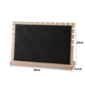 Solid wood necklace display stand with black leather panel 30x20cm for jewelry storage - Black Leather / Medium / Black