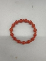 Vintage red agate beaded bracelet with round geometric design for women jewelry - Small Style (Red)