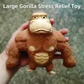 Brown muscle gorilla stress relief toy in large size with slow rebound stretchy material - Large Muscle Gorilla (700g) Bagged / Brown