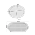 Silicone molds set for resin trays and storage boxes including round and oval shapes - Round Tray + Oval Tray