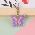 Mignon porte-clés papillon en acrylique violet avec fermoir mousqueton pour sacs - Papillon Violet