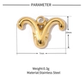 Aries Sternzeichen Anhänger aus poliertem 18K Gold Edelstahl für DIY Schmuck 7x10mm - Widder