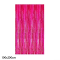 Rose red foil fringe curtain 1x2m for birthday party and wedding backdrop decor - 1*2m Matte Rose Red