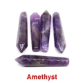 Fünfteiliges Set aus natürlichen Amethyst Kristall Hexagonalspitzen für Heilung - Amethyst / 10*50mm
