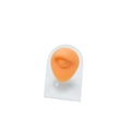 Orange silicone eye model for piercing practice on a clear acrylic stand - Meat Color (Eyebrow/Eye) With Stand