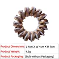 Close-up of 4cm triple-strand spiral hair tie in brown, beige and lavender colors - 2# Three-Strand Gradient Hair Tie