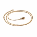 Collar de cadena de acero inoxidable dorado con cierre de langosta y cadena ajustable - 450*1.5mm(KN80710-Z) / Dorado