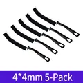 Set van 5 zwarte voegenborstels met lange steel en harde borstels voor smalle tegelspleten - Reguliere stijl (set van 5)