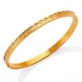 Golden zigzag bangle featuring sparkling clear zircons and a secure side hinge closure - Gold Geometric Rhinestone Bangle (KAS840)