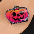 Halloween pumpkin hair claw clip in gradient orange and purple resin finish - Orange Red Gradient Pumpkin