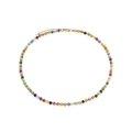Collar de cuentas de piedra natural de colores con espaciadores dorados y cierre de langosta - Collar de Piedra Natural / Colorido