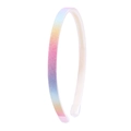 Children's glitter headband featuring a 1cm colorful rainbow gradient fabric design - Warm Gradient
