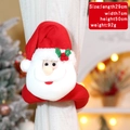 Christmas Santa Claus plush curtain buckle tieback, 50cm decorative holiday holder - Santa Claus - Red Hat (006-A)