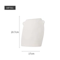 Modern white ceramic wall-mounted flower vase HP701, dimensions 20.7cm height and 17cm width - HP701 Biscuit White