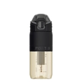Amber PPSU sports water bottle 610ml with black matte lid and BPA-free scale - 610ml / Black