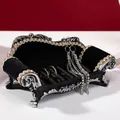 European vintage black velvet sofa jewelry display stand for rings and earrings - Black Silver Vintage Display (Style A-15)