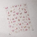 Pegatinas 5D adhesivas para uñas con mariposas rosas y diseños florales modelo TL-198 - Estilo de Mariposa Aurora Rosa (TL-198)