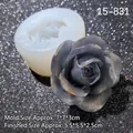 3D-Rosen-Silikonform für Harz und Seife, inklusive Abmessungen von 7x7x3 cm - Transparent