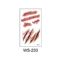 Waterproof Halloween temporary tattoo stickers featuring realistic scars and stitches - Realistic Scratches (WS233)